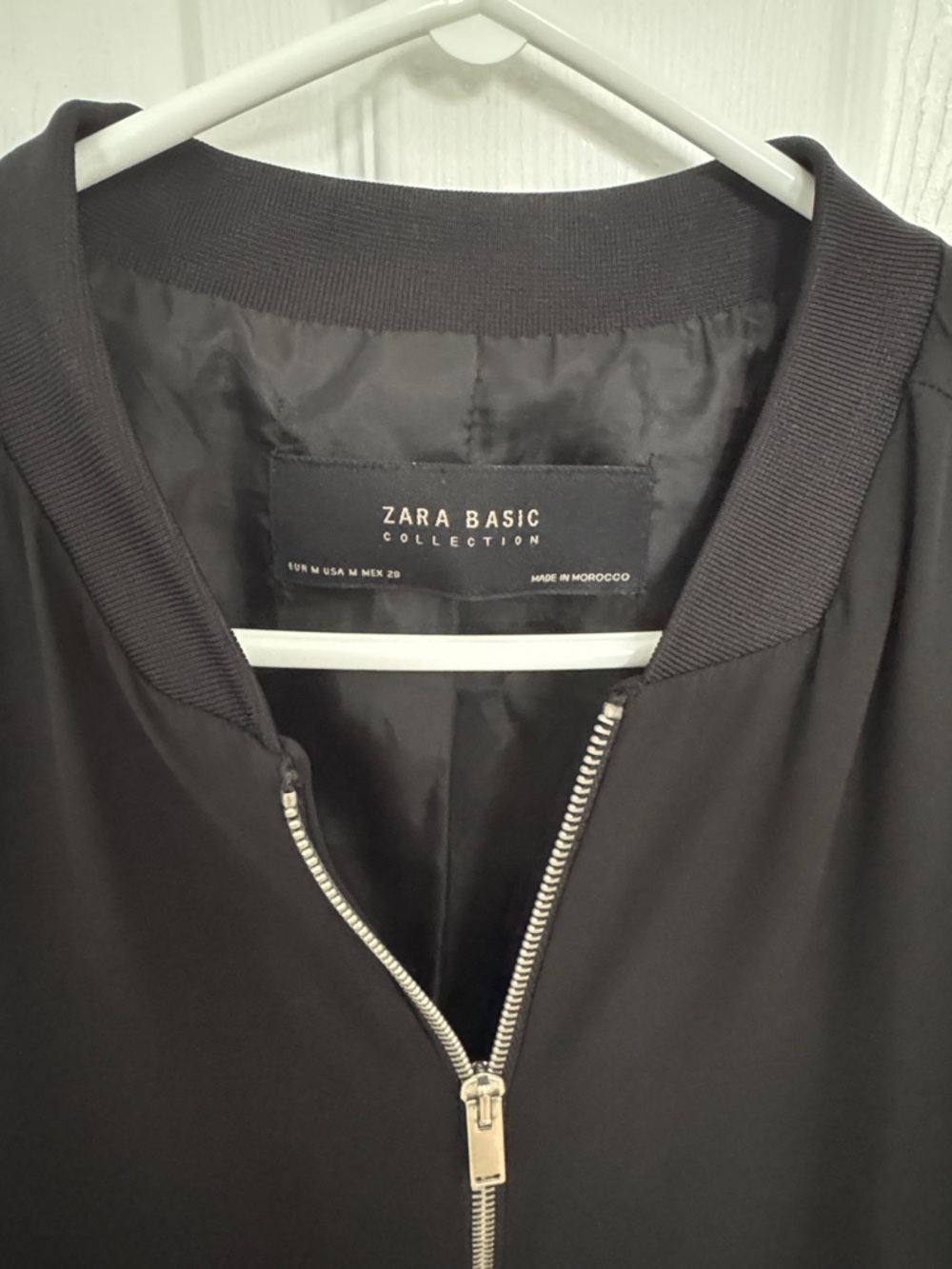 Zara Black Bomber Jacket